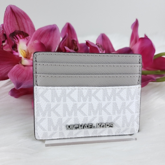 NWT Michael Kors Jet Set card holder bright white - Picture 4 of 6